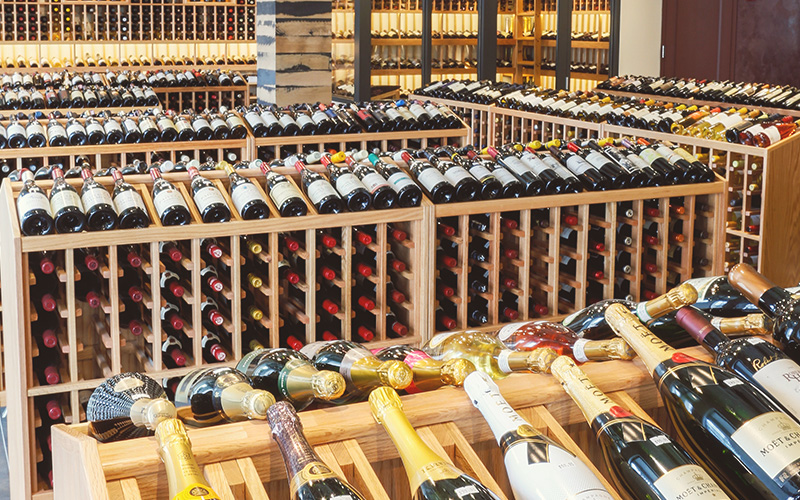 wine selection at Berns Fine Wines