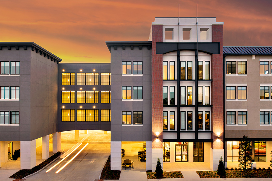 A building with facade