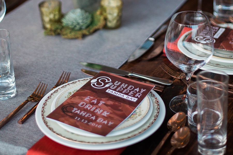 A plate on a table
