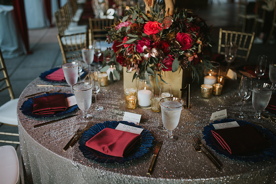 wedding reception table