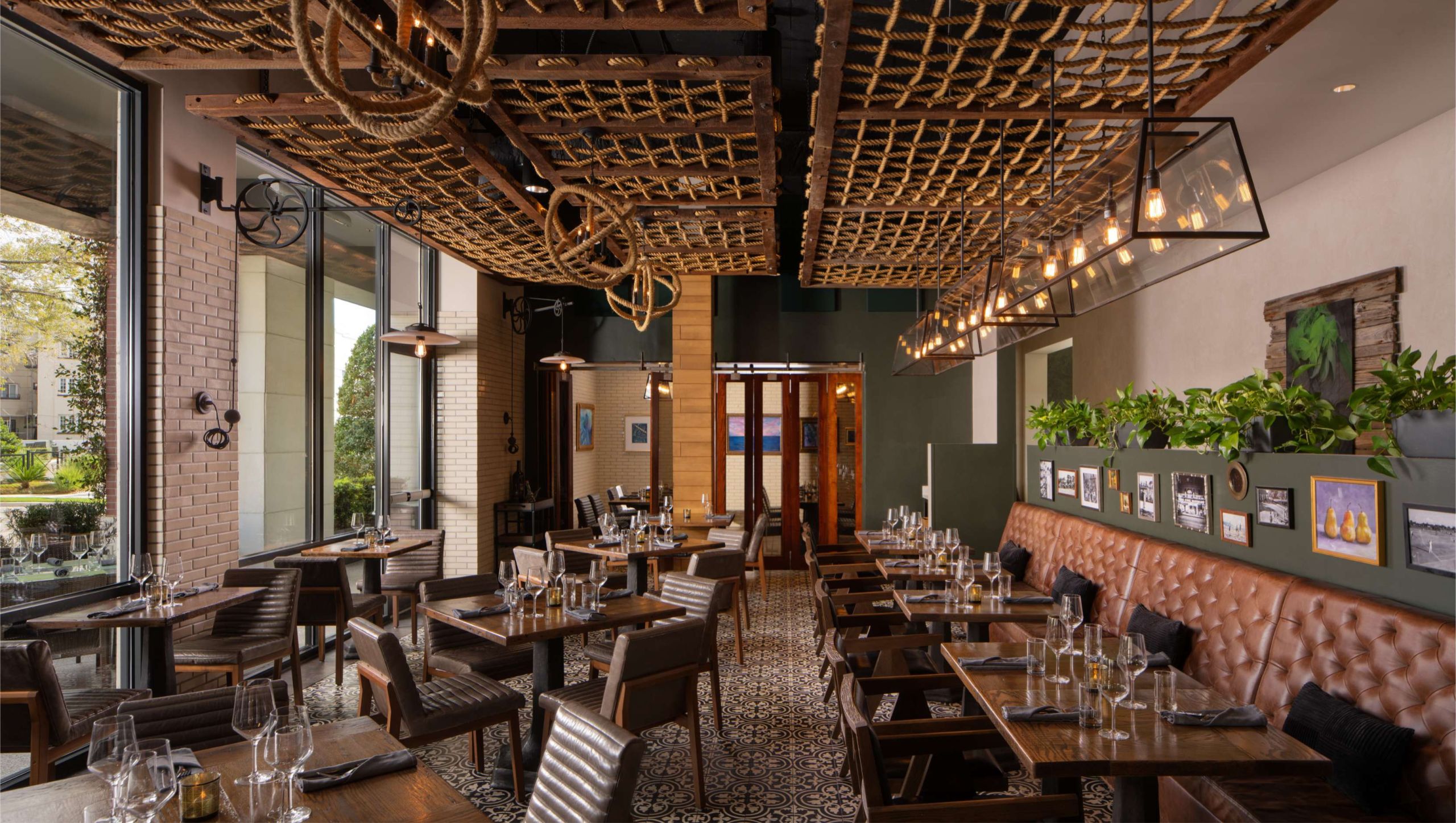 a restaurant dining room in Élevage SoHo Kitchen & Bar dining room at Epicurean Hotel in South Tampa